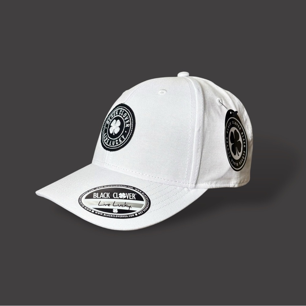Black Clover Men’s SP22 ND Woven Patch White Baseball Cap Sz OS
